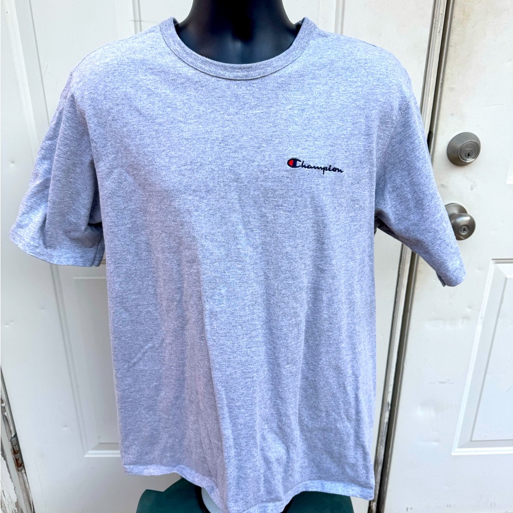 Champion, Short Sleeve, Gray, Shirt, Size XL